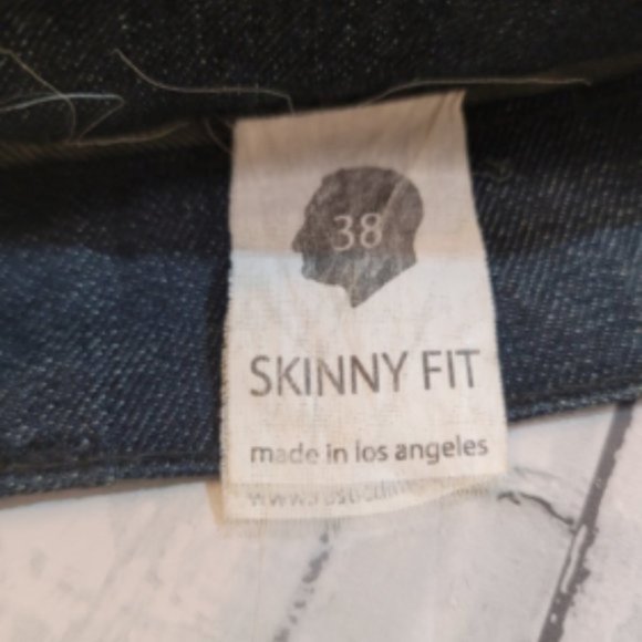 Rustic Dime Men's Black Denim Fly Zip Comfort Skinny Fit Jeans Size 38 - Picture 3 of 5